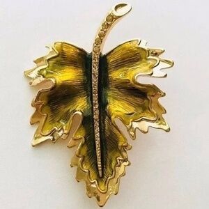 Jones New York Leaf Brooch Pin